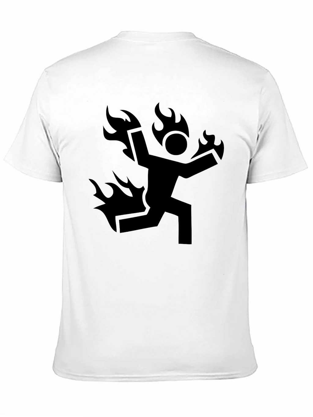 Burning Man Graphic Tee - Black Cotton Casual T-Shirt