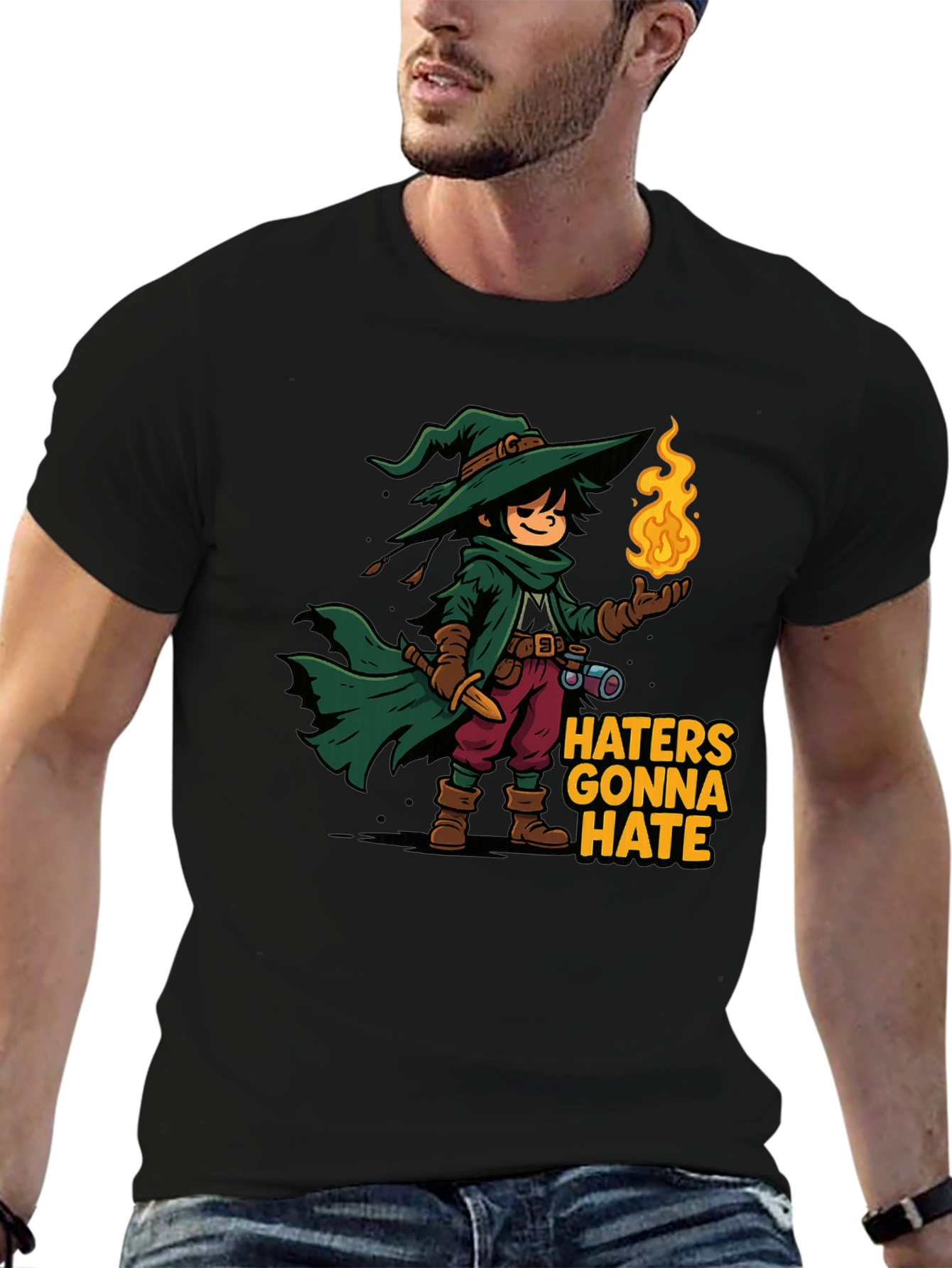 Haters Gonna Hate Wizard Cartoon T-Shirt