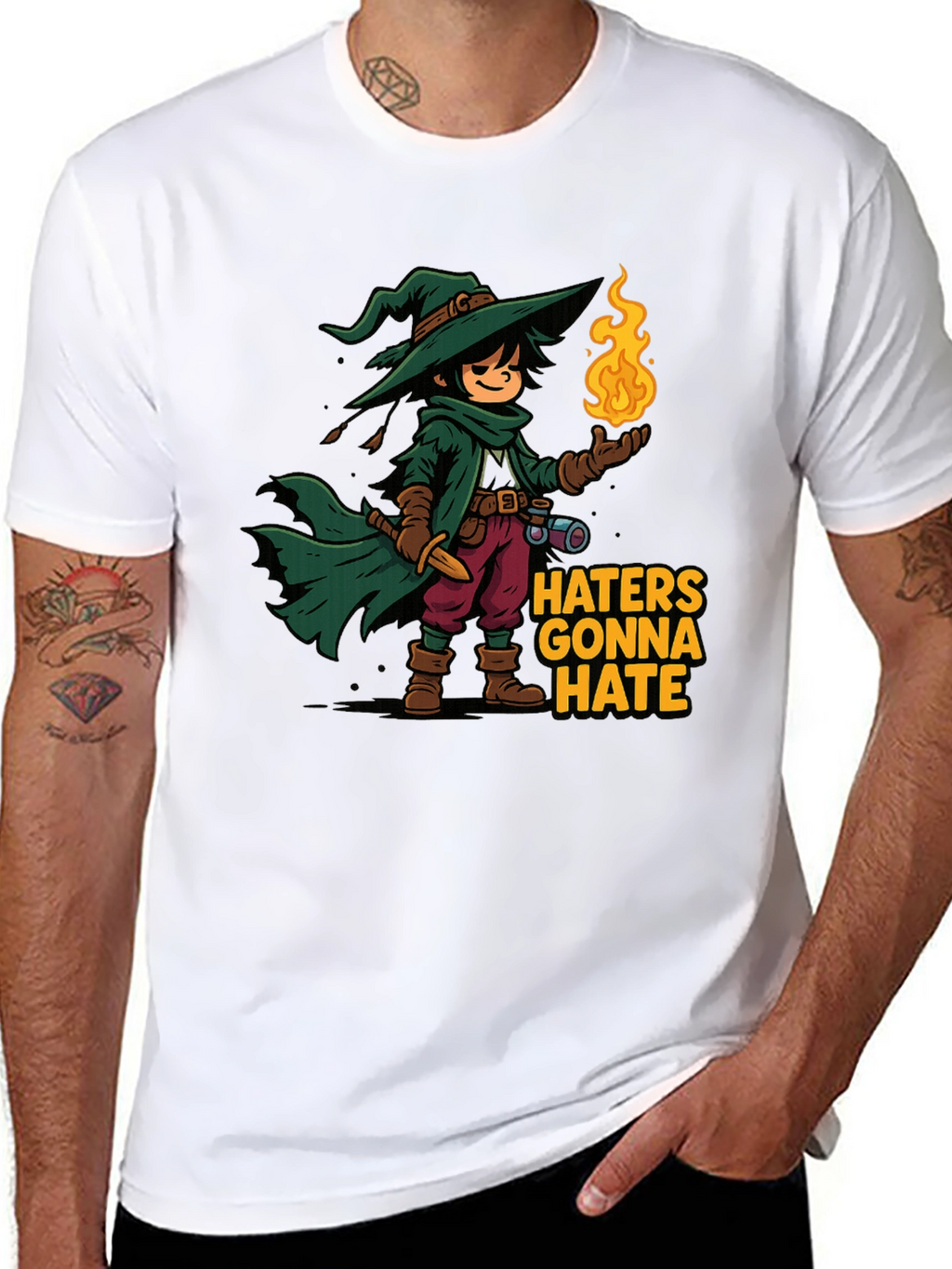 Haters Gonna Hate Wizard Cartoon T-Shirt