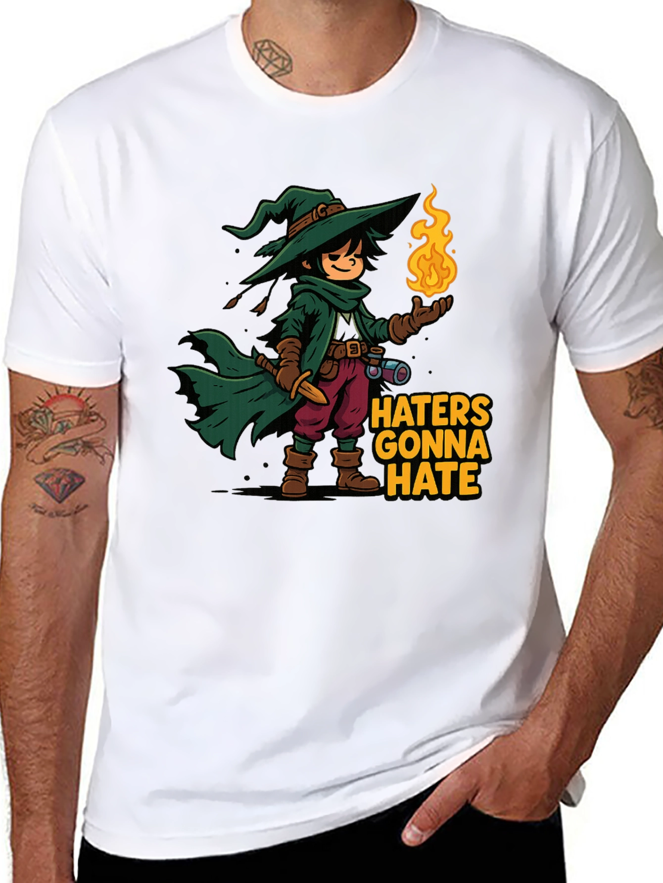 Haters Gonna Hate Wizard Cartoon T-Shirt