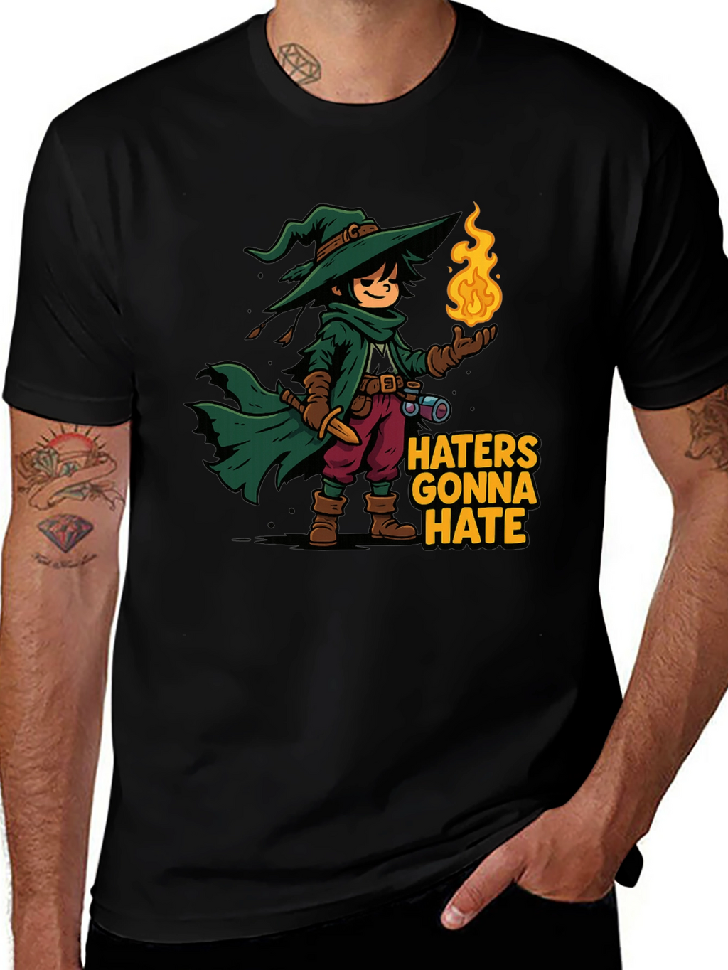 Haters Gonna Hate Wizard Cartoon T-Shirt