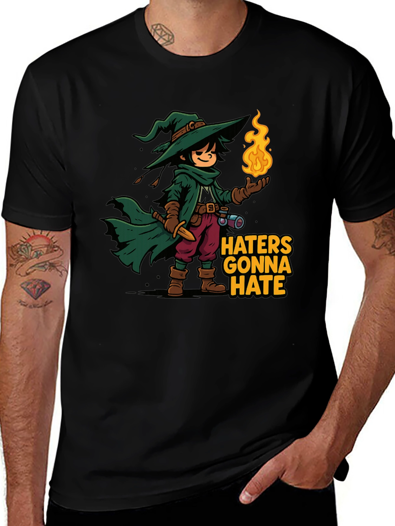 Haters Gonna Hate Wizard Cartoon T-Shirt