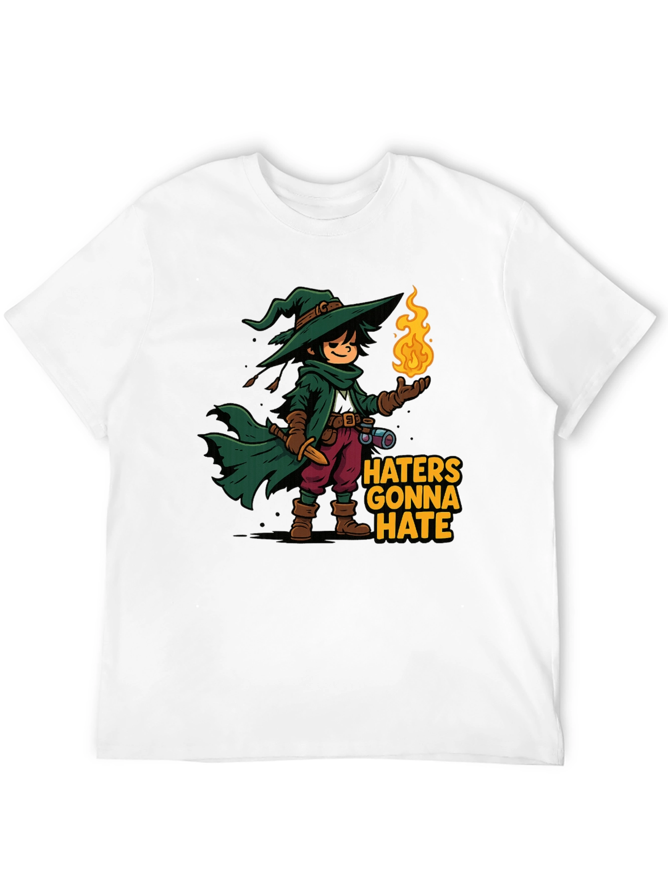 Haters Gonna Hate Wizard Cartoon T-Shirt