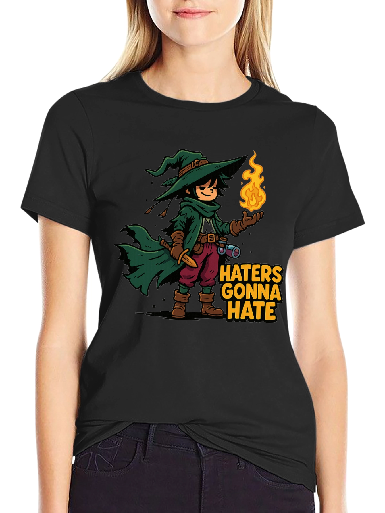 Haters Gonna Hate Wizard Cartoon T-Shirt