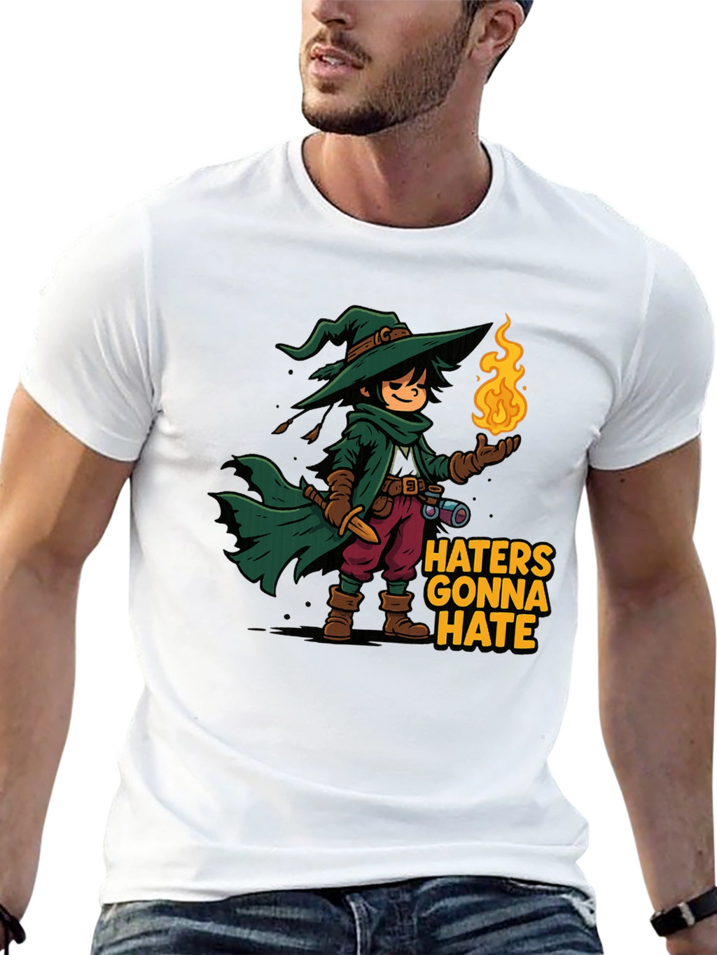 Haters Gonna Hate Wizard Cartoon T-Shirt