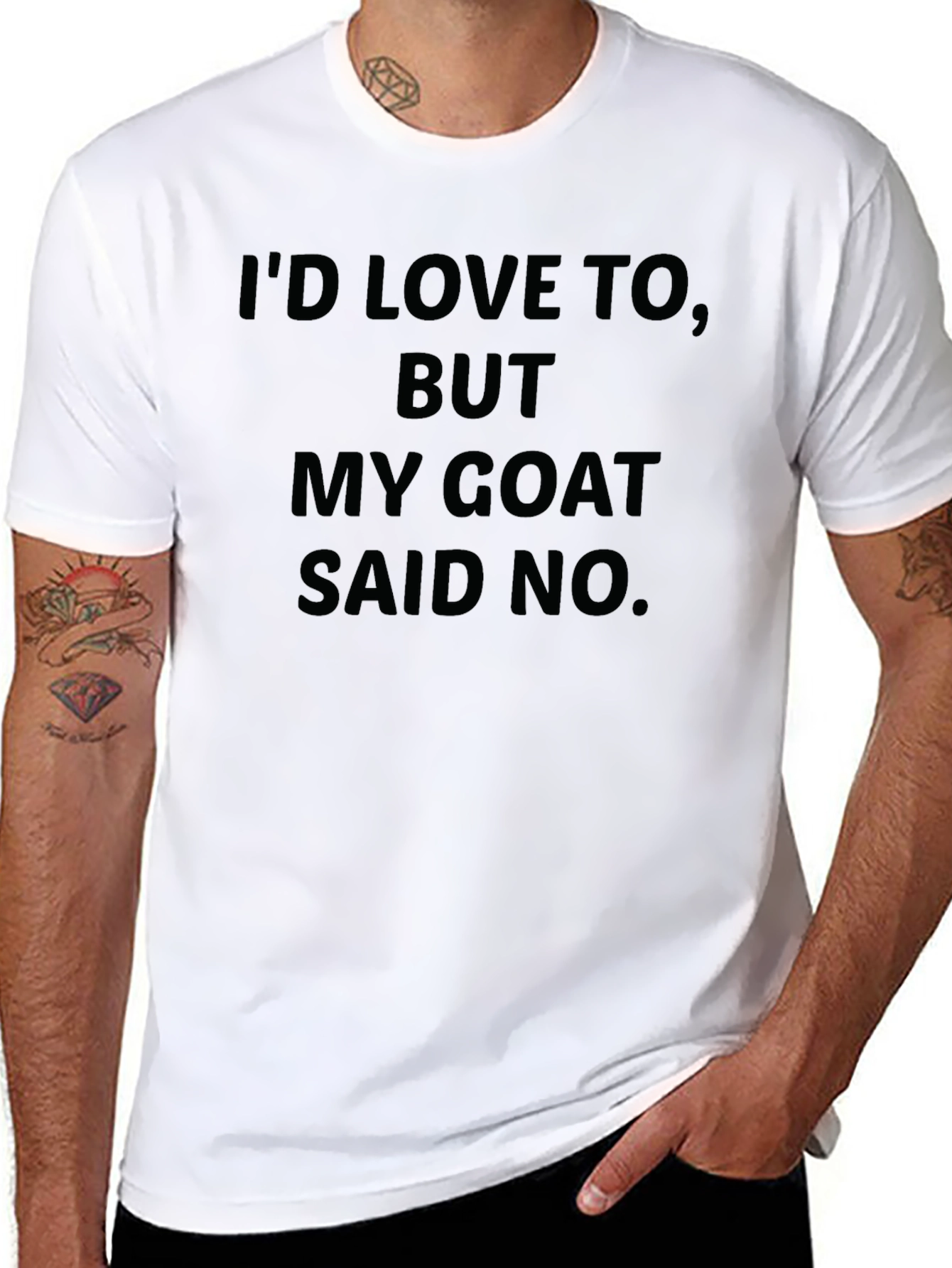 My Goat Said No Black T-Shirt