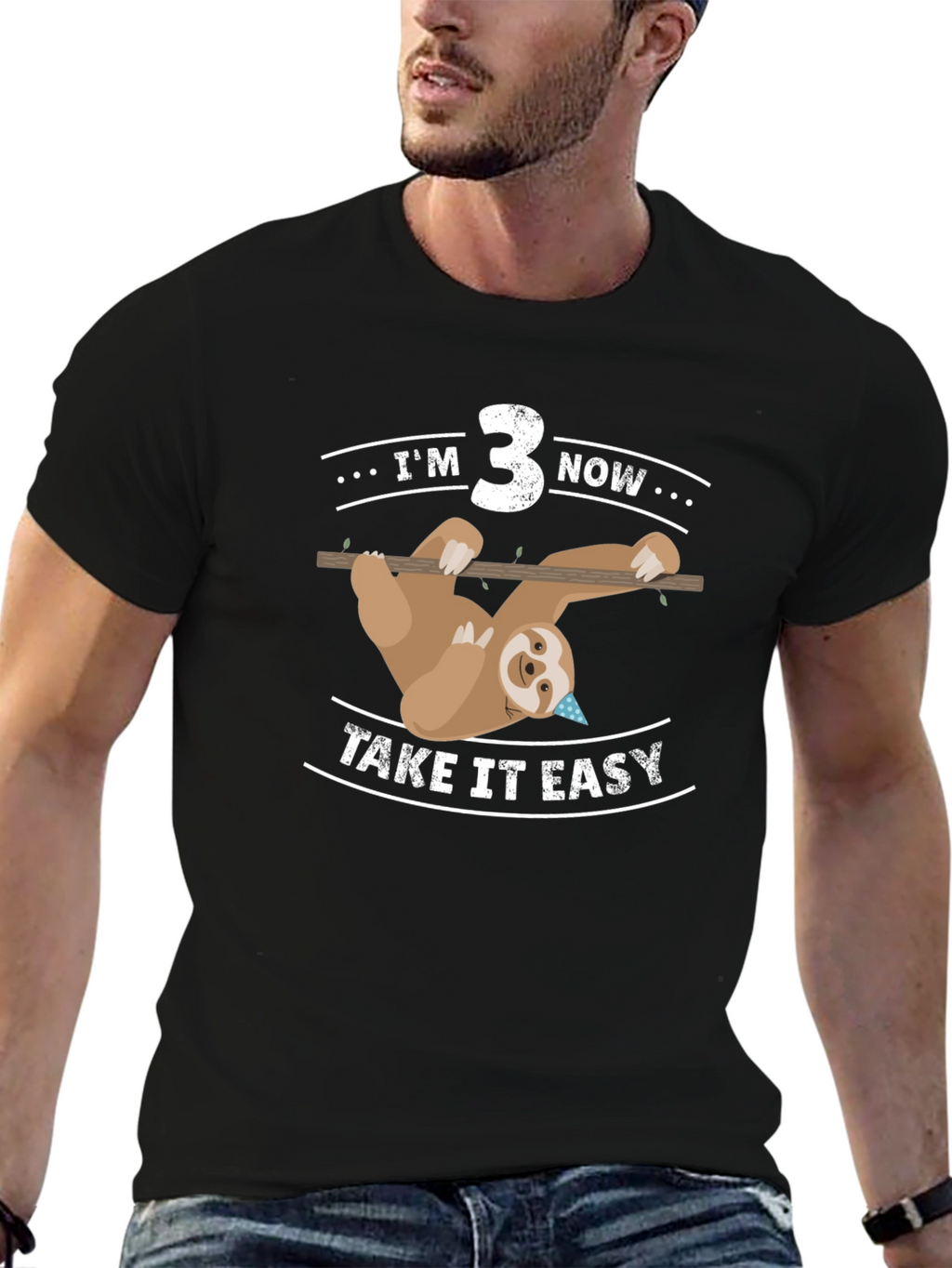 Im 3 Now Sloth Birthday Tee