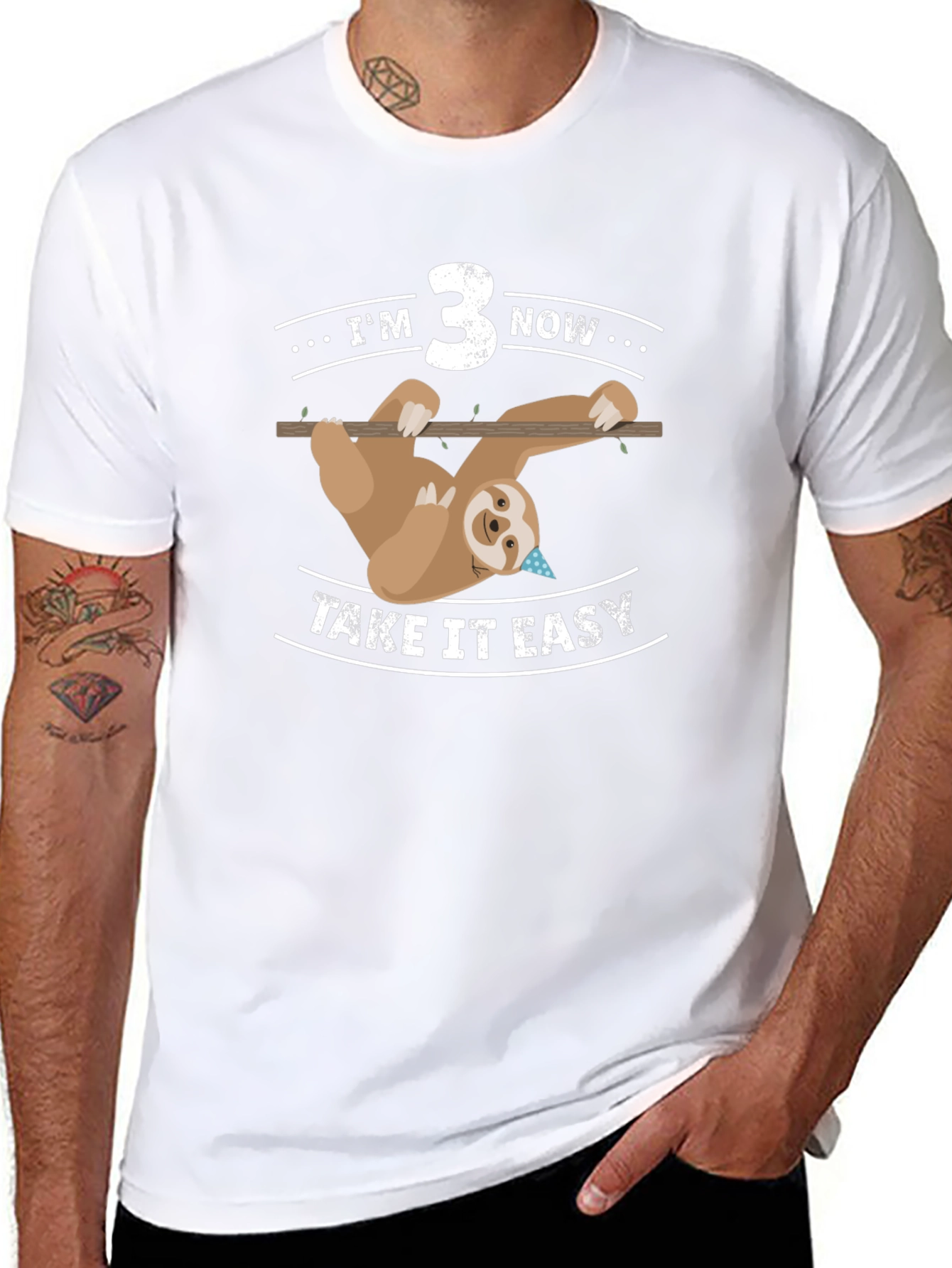 Im 3 Now Sloth Birthday Tee