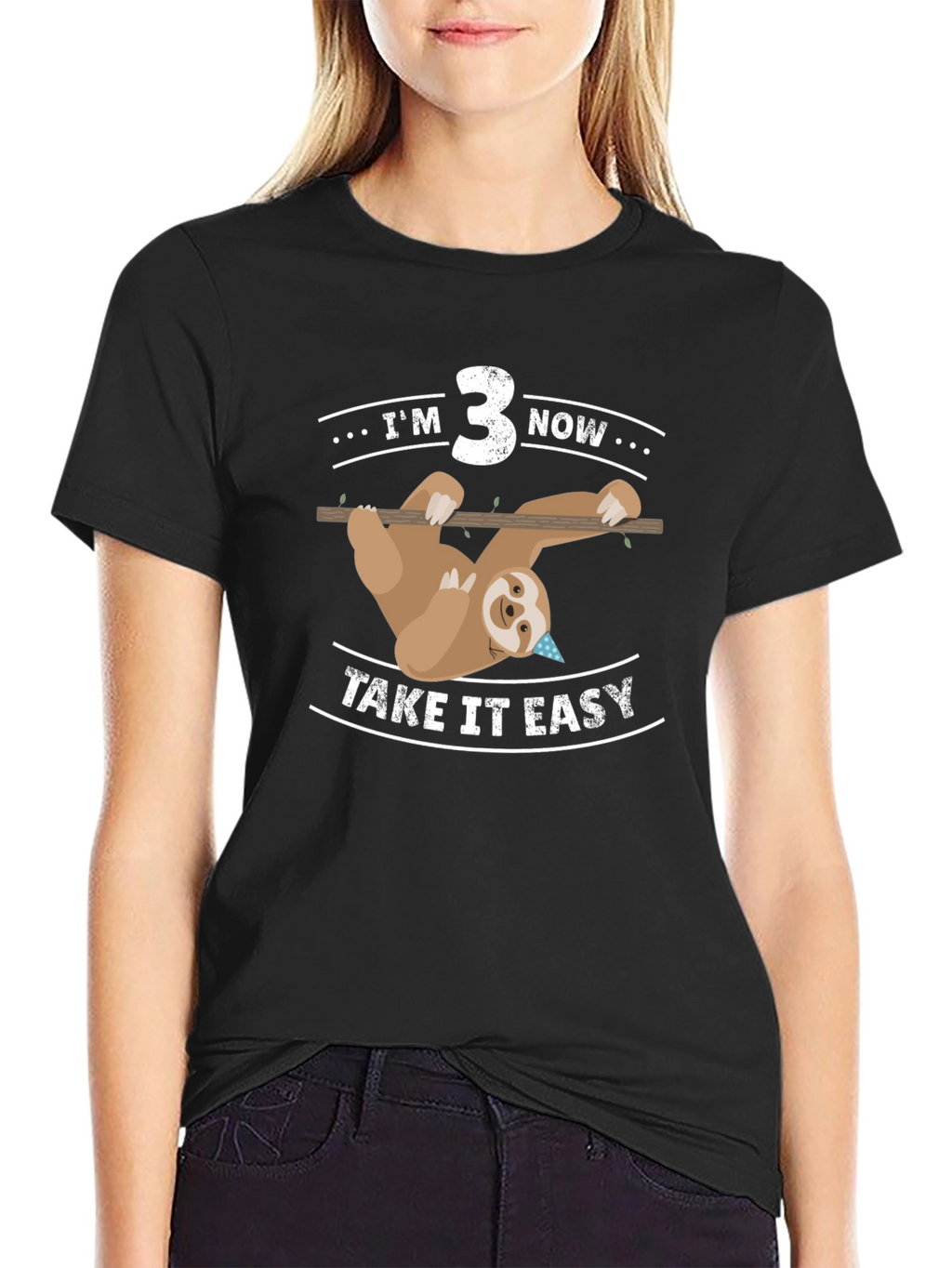 Im 3 Now Sloth Birthday Tee