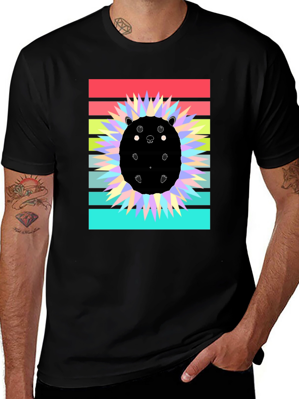 Cute Hedgehog Graphic Tee