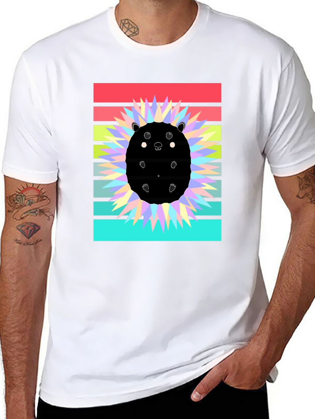 Cute Hedgehog Graphic Tee