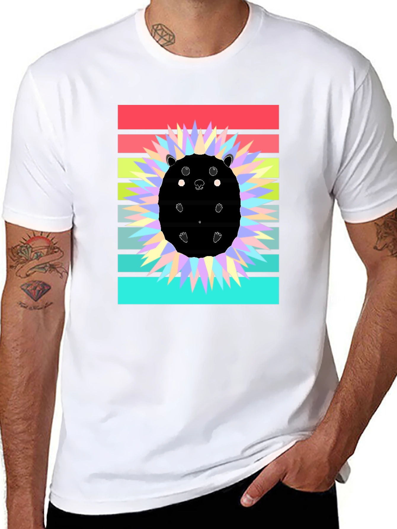 Cute Hedgehog Graphic Tee