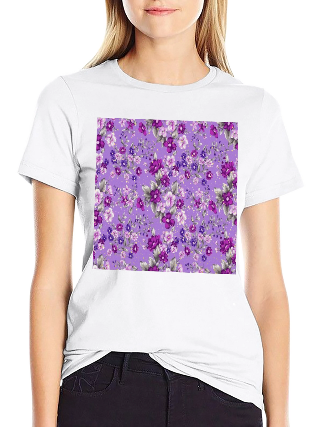 Floral Print Mens T-Shirt