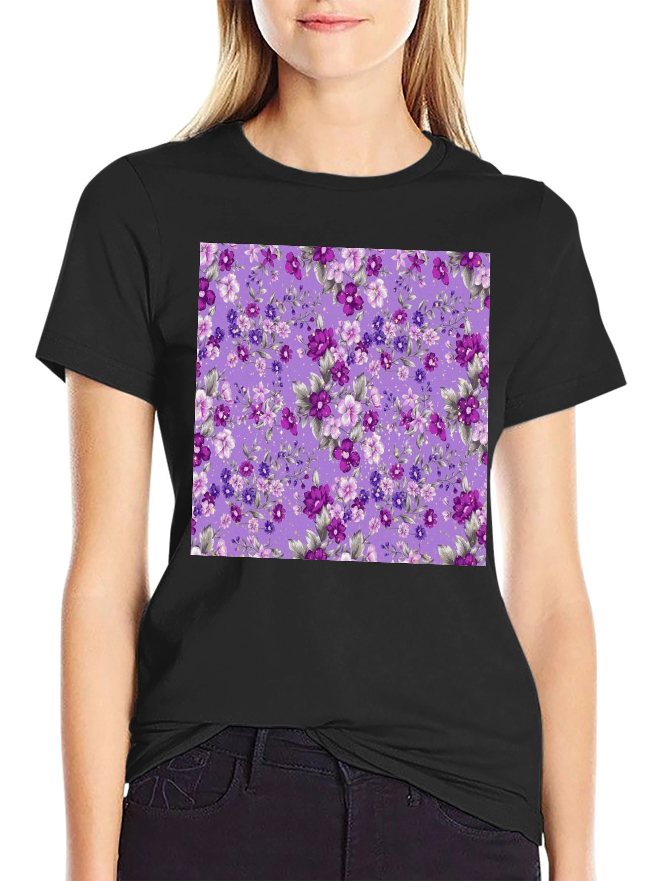 Floral Print Mens T-Shirt