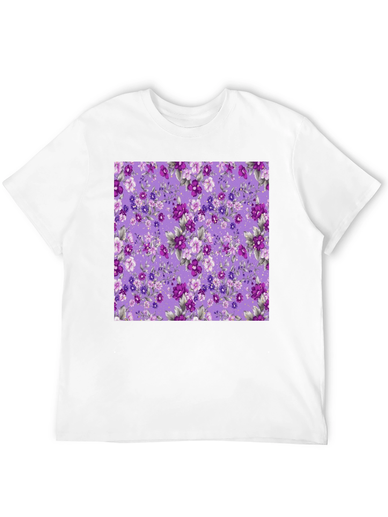 Floral Print Mens T-Shirt