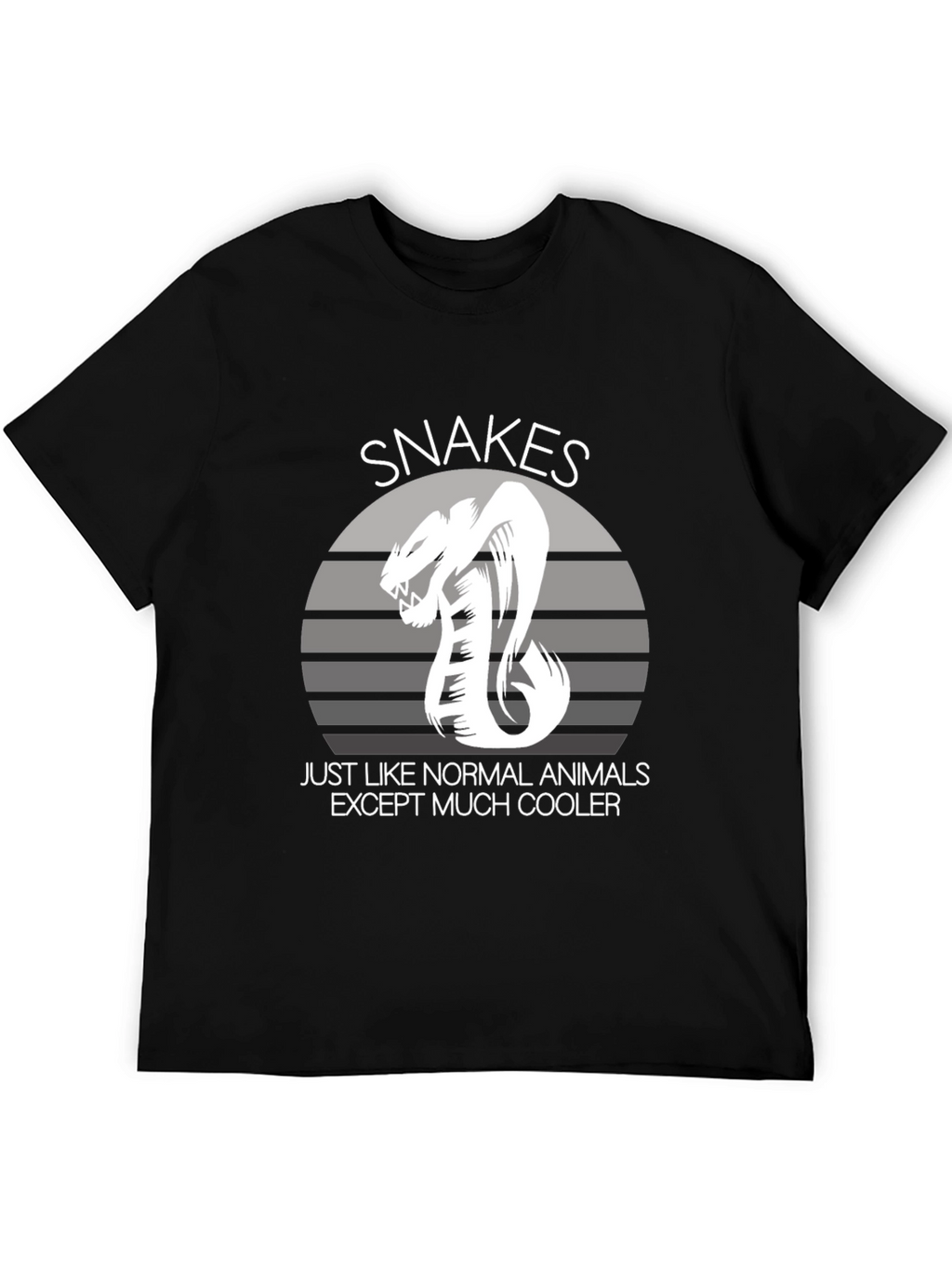 Snakes Cooler Animal Graphic Black T-Shirt