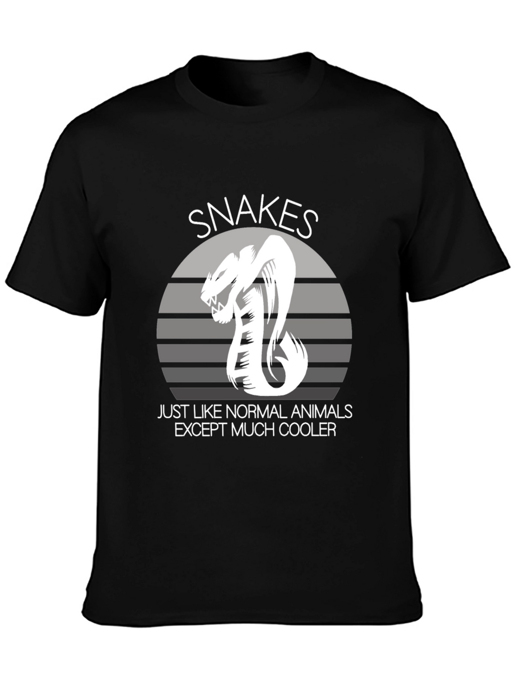 Snakes Cooler Animal Graphic Black T-Shirt