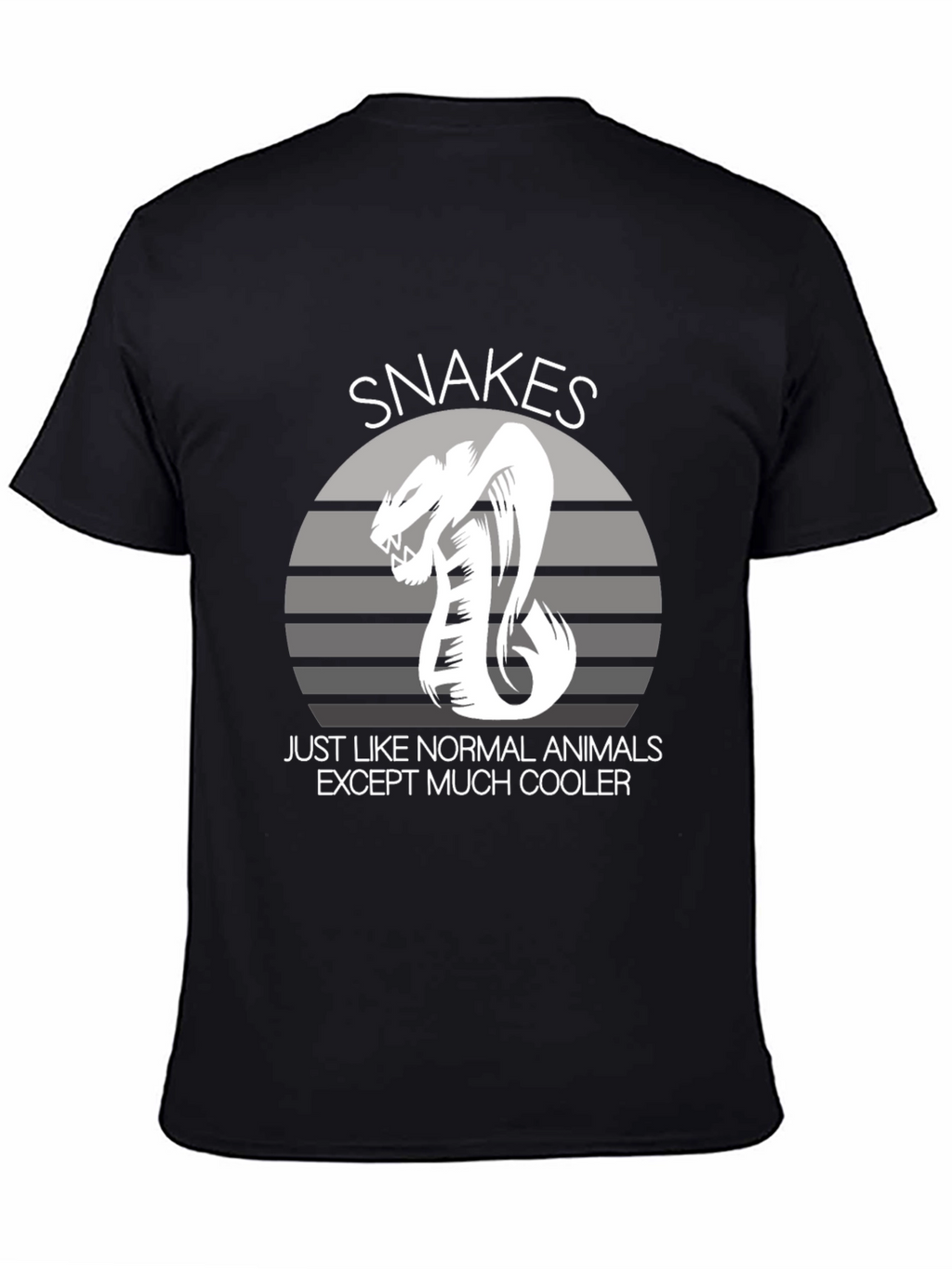 Snakes Cooler Animal Graphic Black T-Shirt