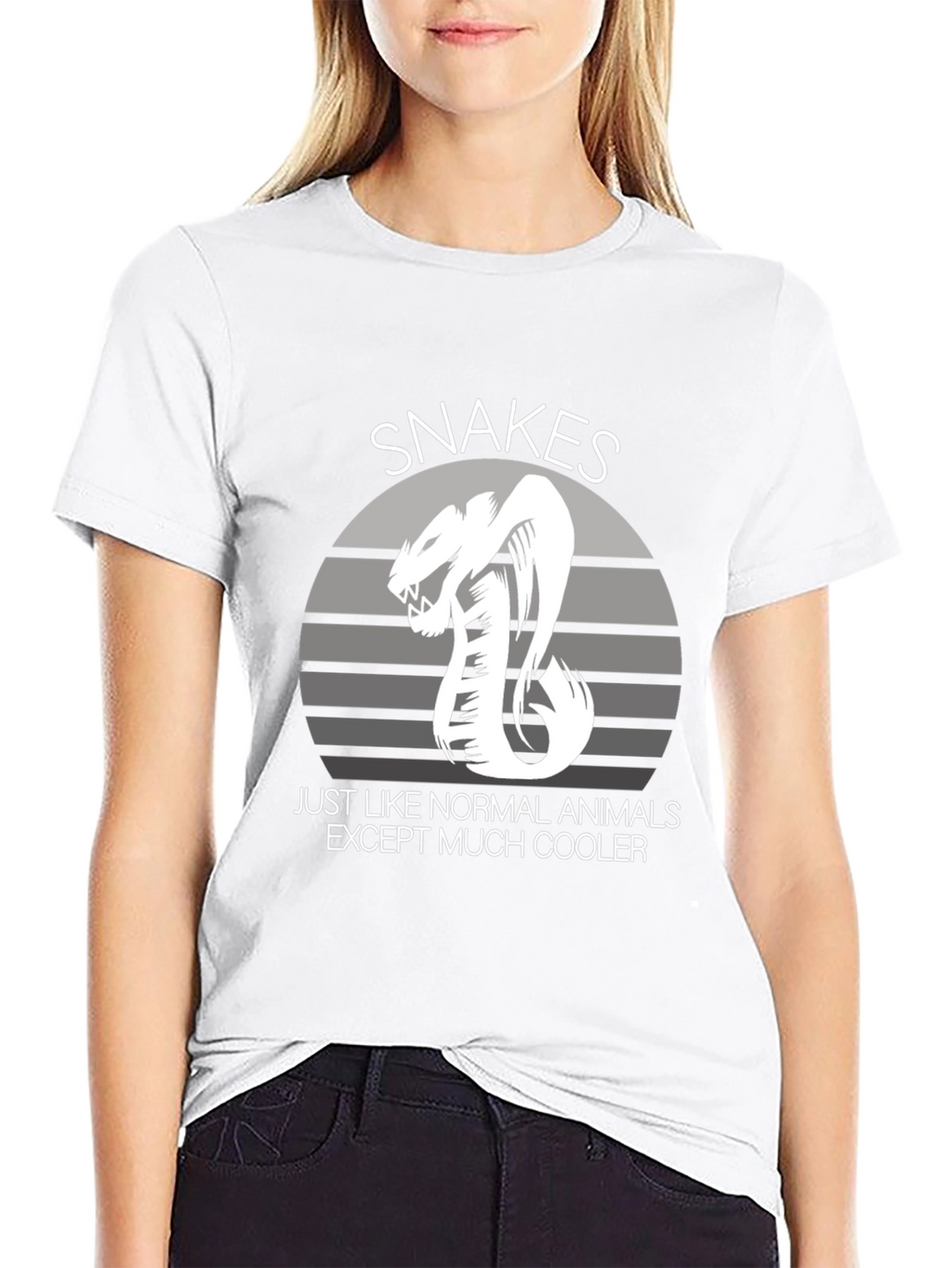 Snakes Cooler Animal Graphic Black T-Shirt