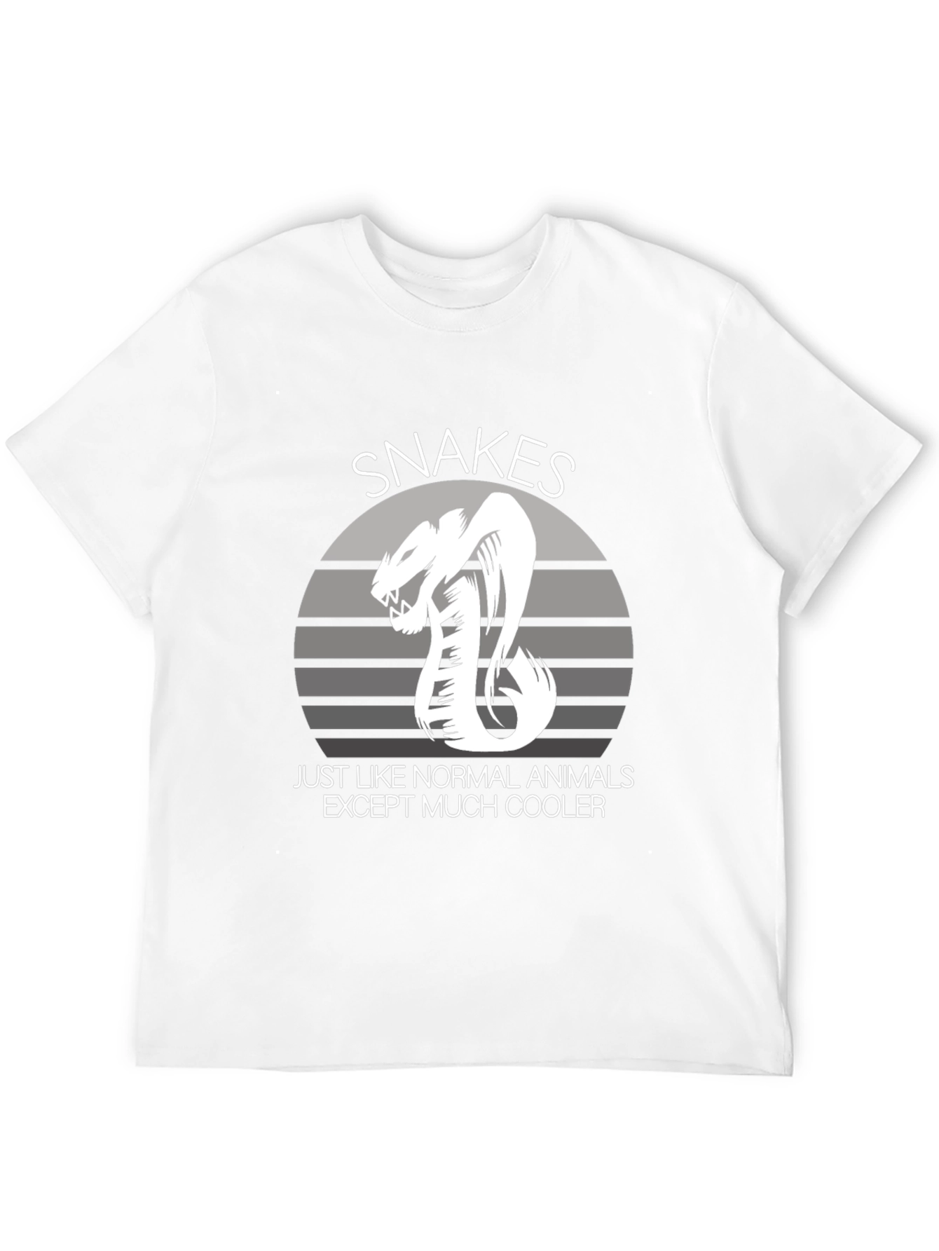 Snakes Cooler Animal Graphic Black T-Shirt