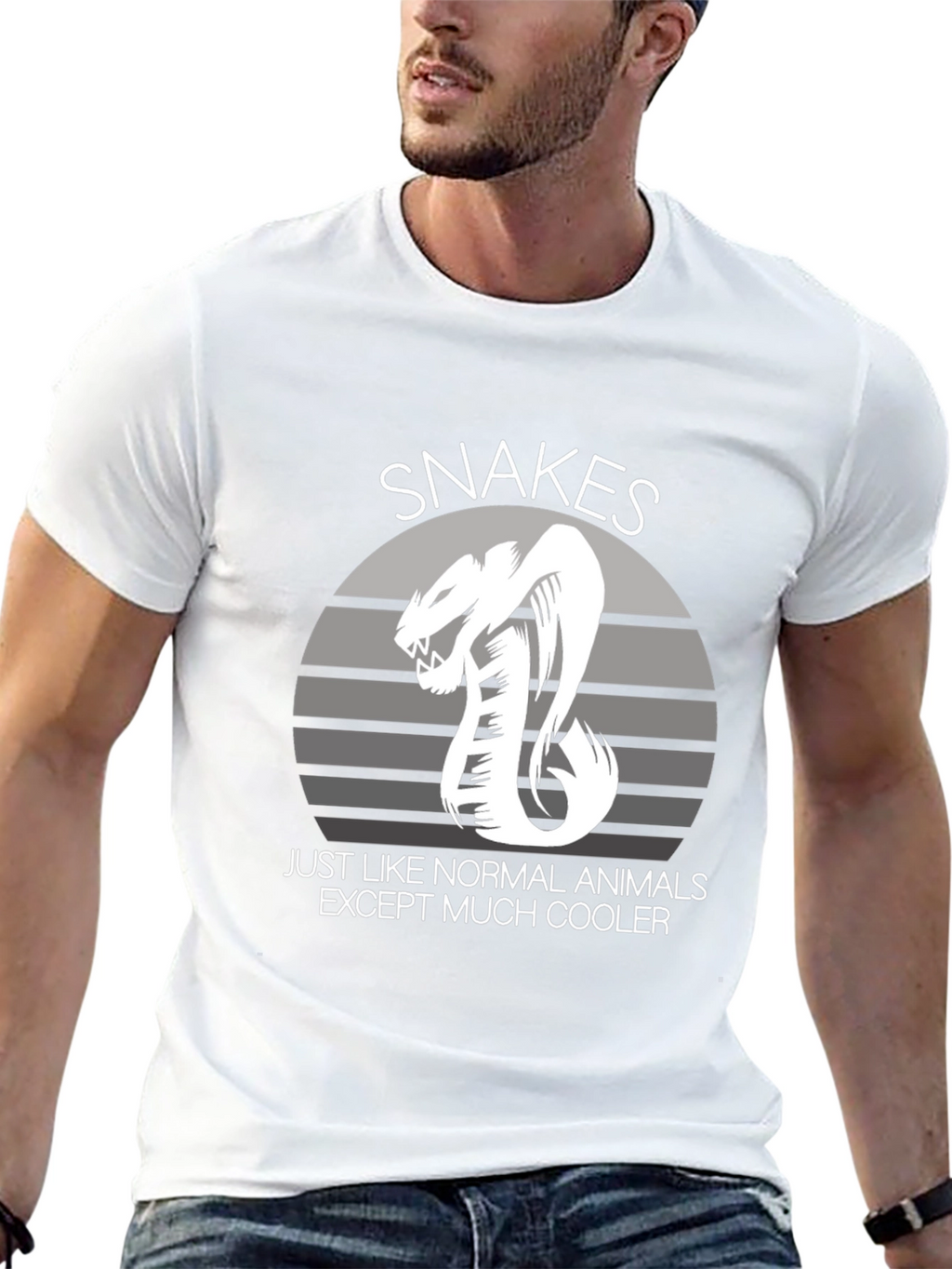 Snakes Cooler Animal Graphic Black T-Shirt