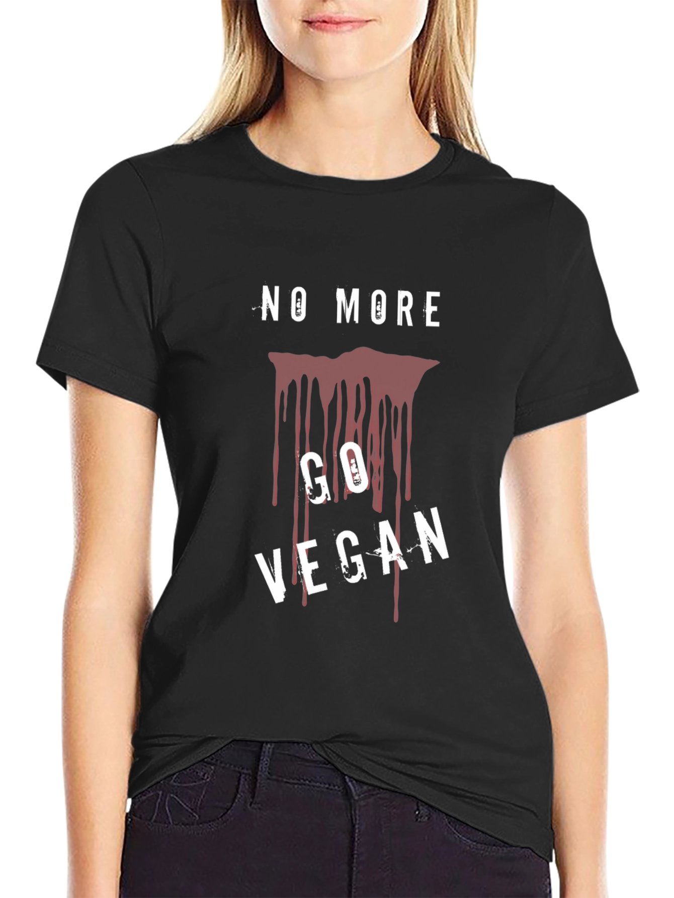 No More Go Vegan T-Shirt Black
