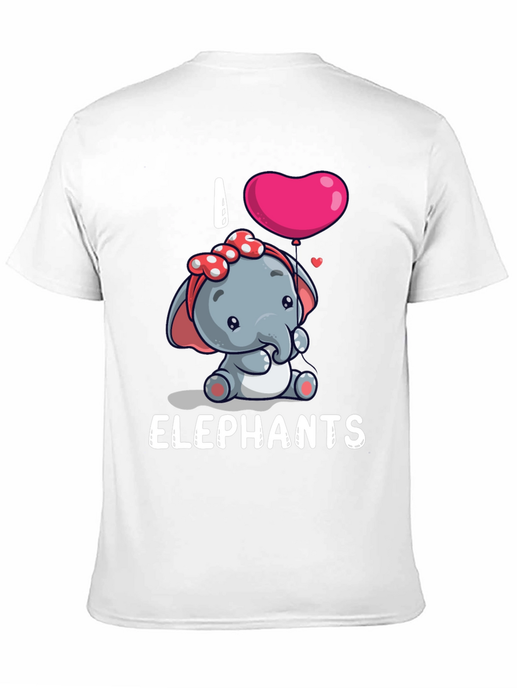 I Love Elephants Cartoon T-Shirt