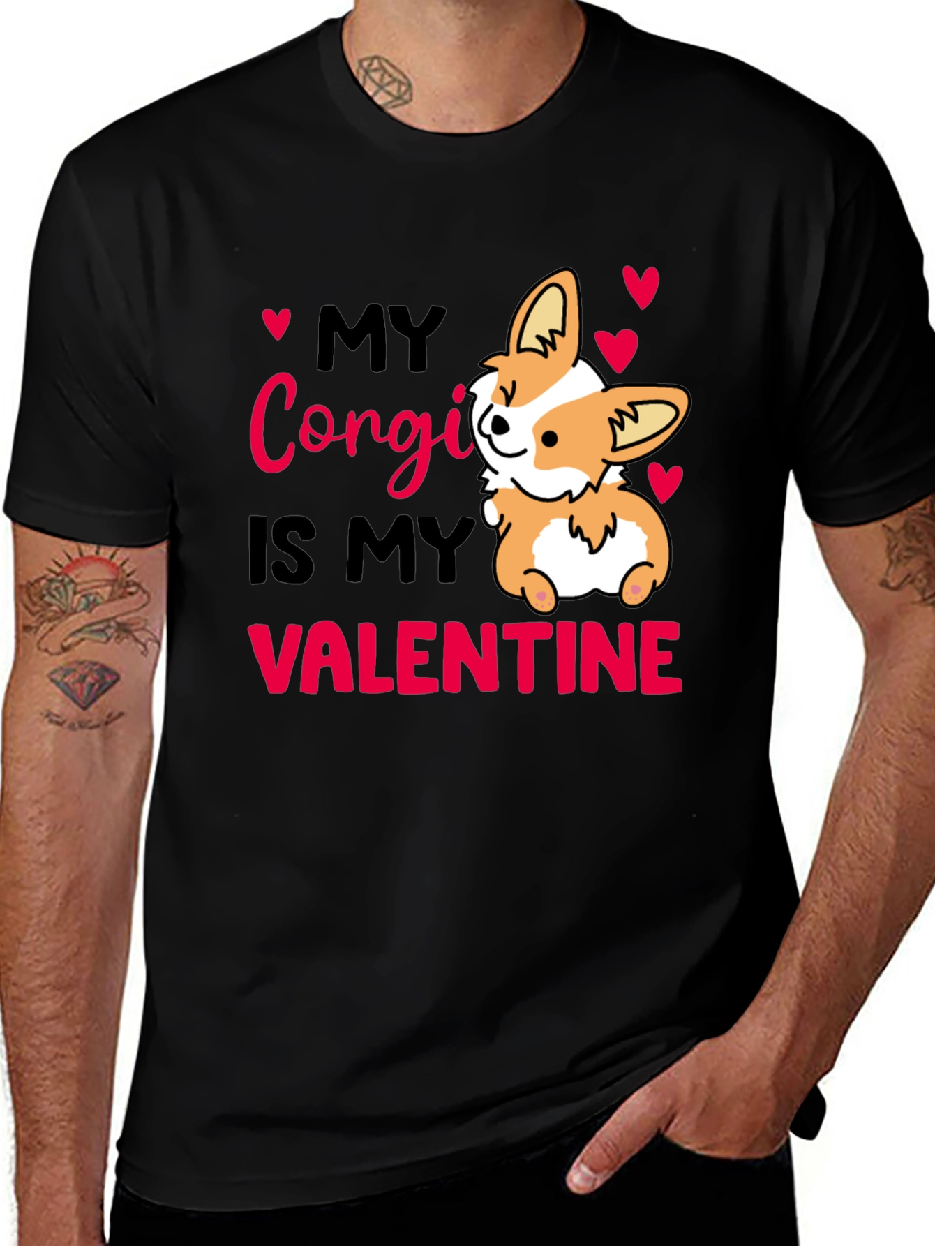 Corgi Valentine T-Shirt - Cute Dog Lover Tee