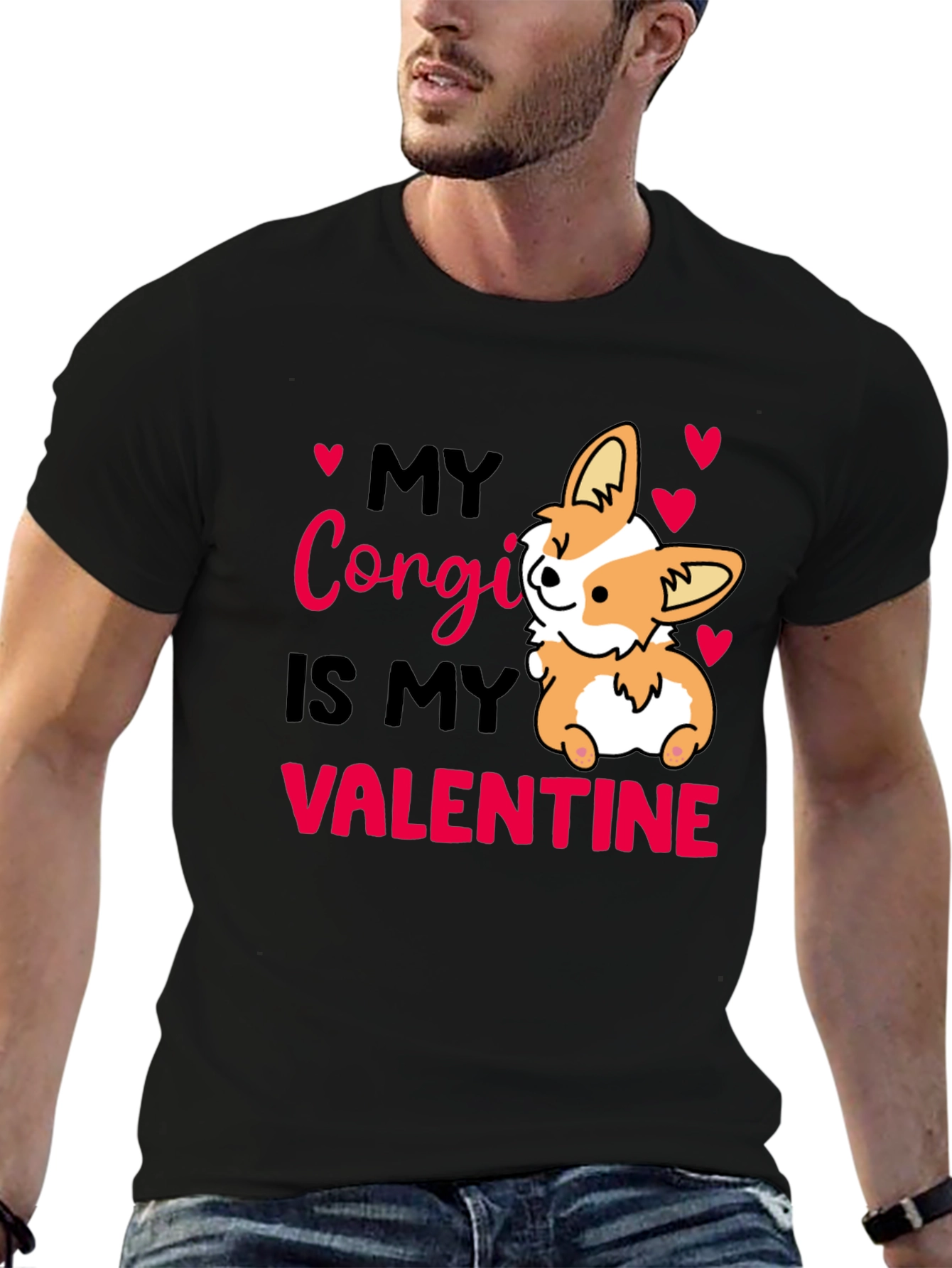 Corgi Valentine T-Shirt - Cute Dog Lover Tee
