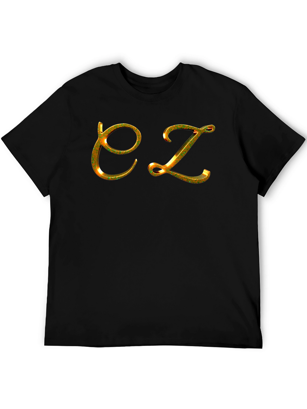 EZ Gold Letter Black Tee