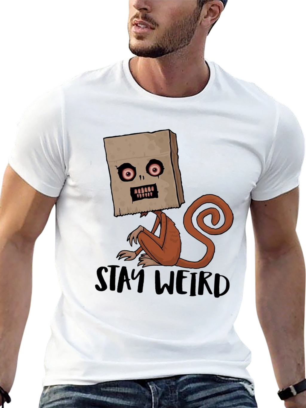 Stay Weird Graphic T-Shirt - Novelty Design