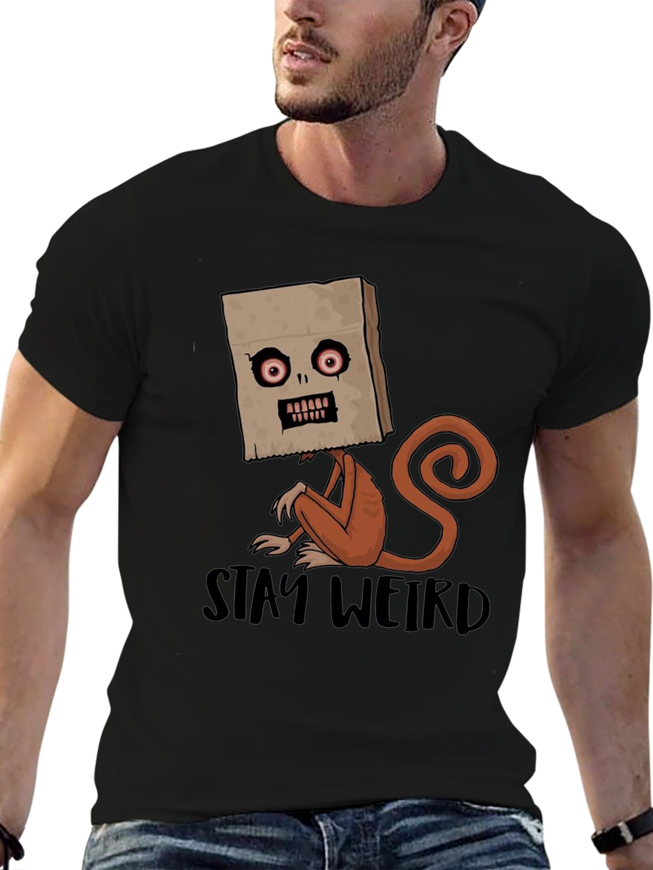 Stay Weird Graphic T-Shirt - Novelty Design