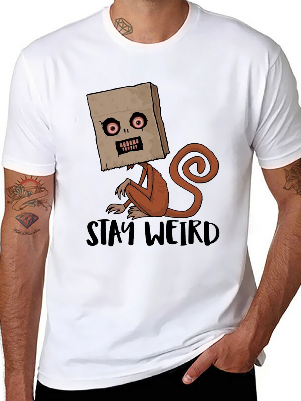 Stay Weird Graphic T-Shirt - Novelty Design