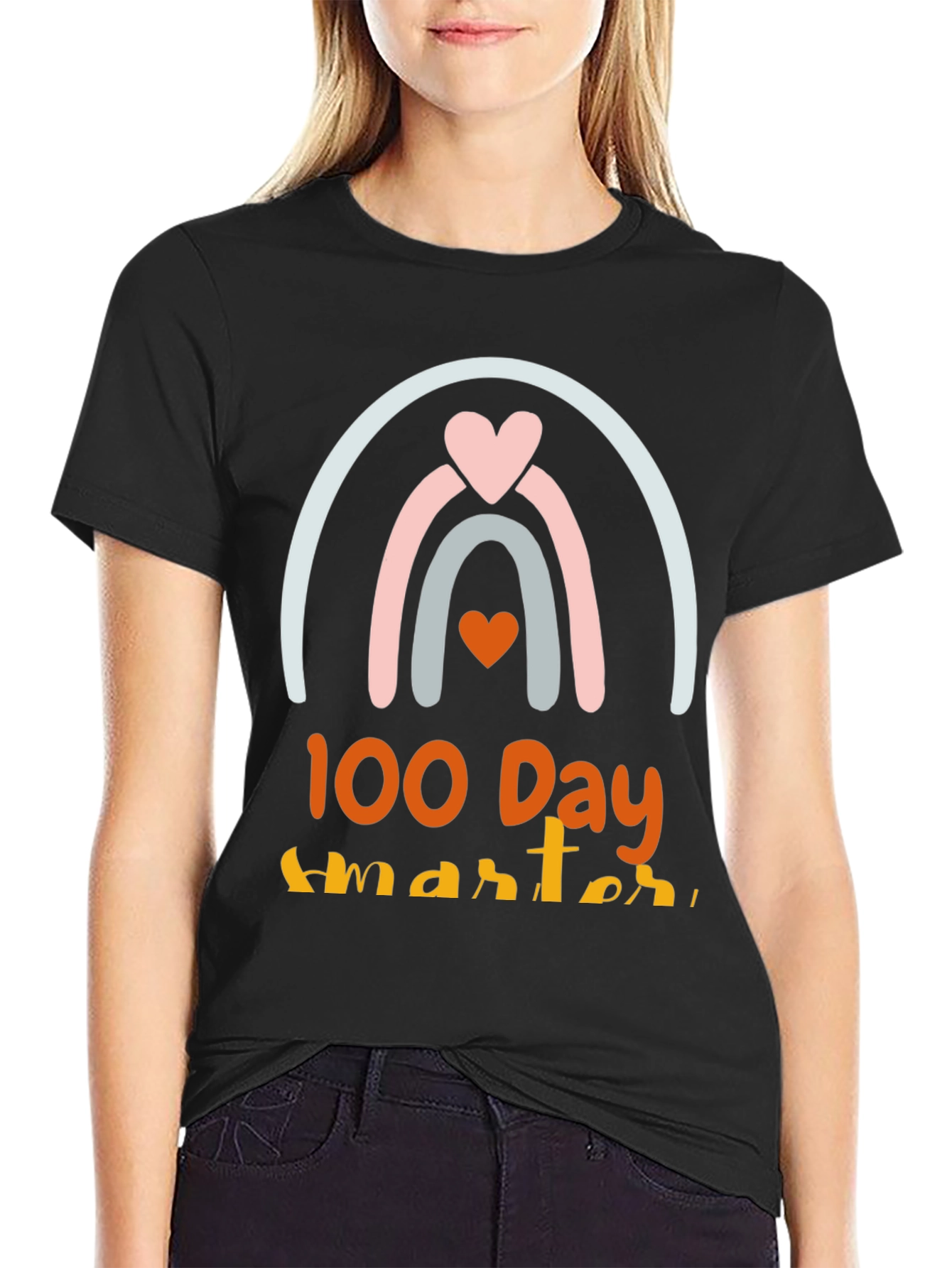 100 Days Smarter Rainbow Tee