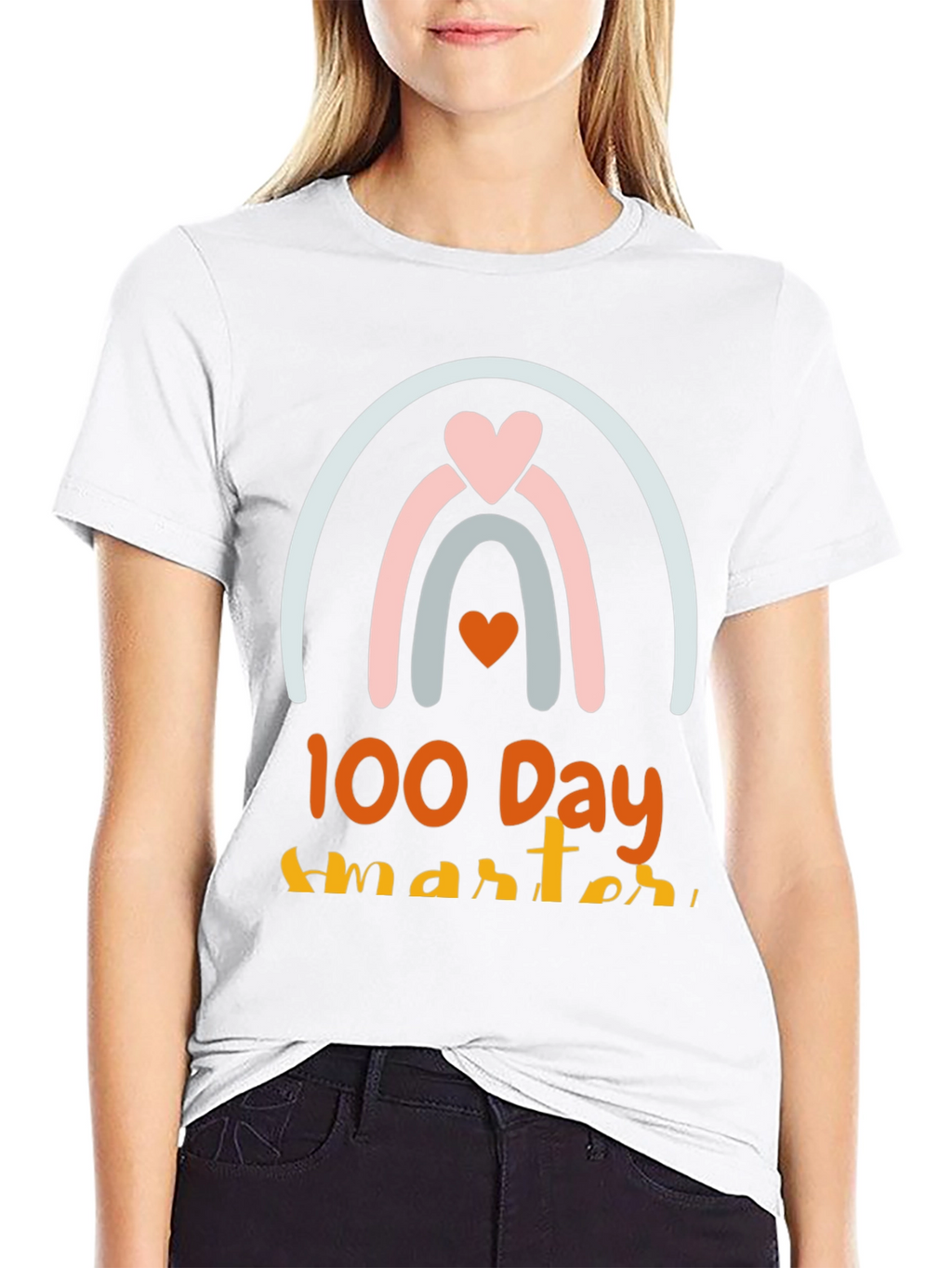 100 Days Smarter Rainbow Tee