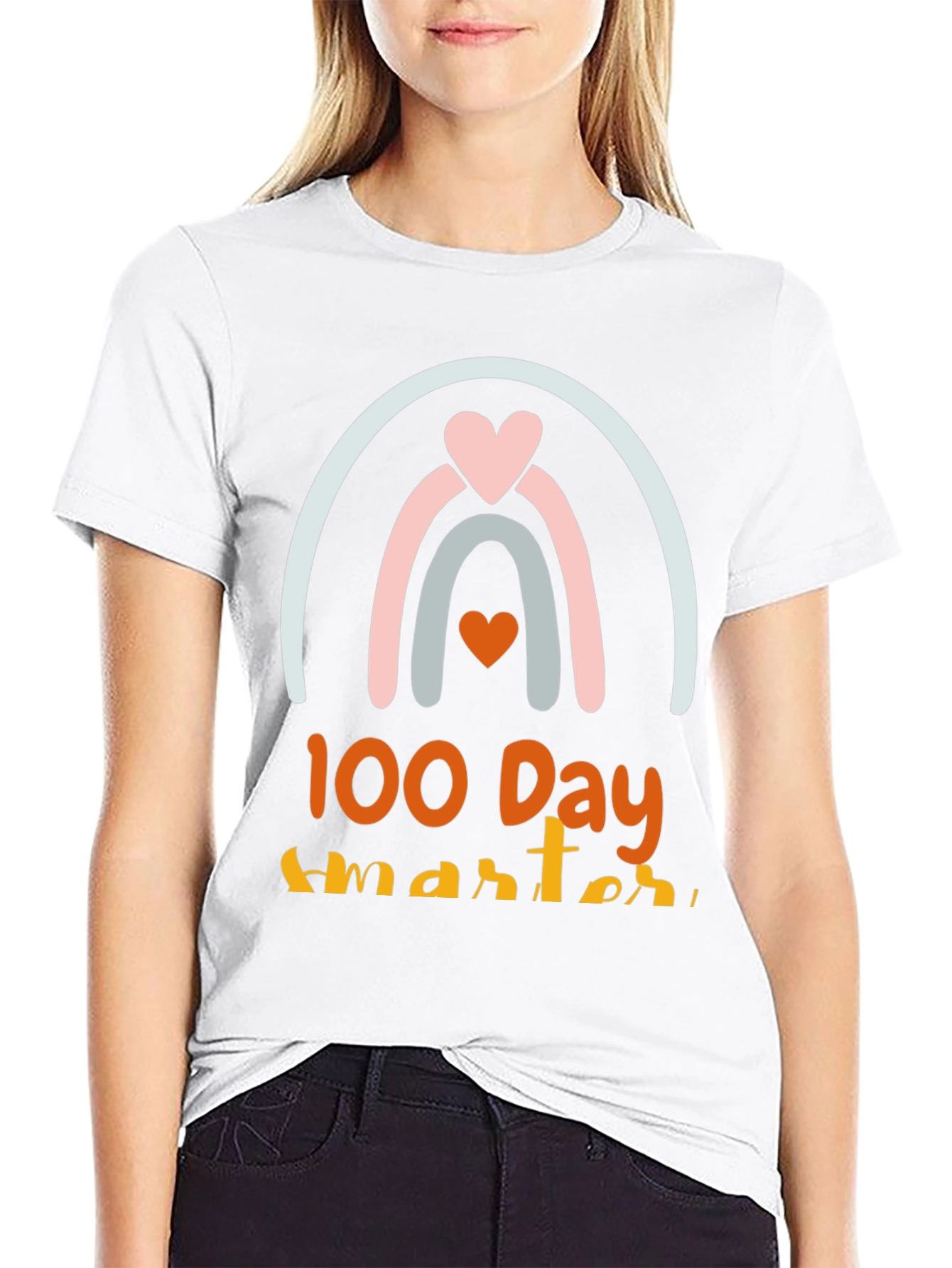 100 Days Smarter Rainbow Tee
