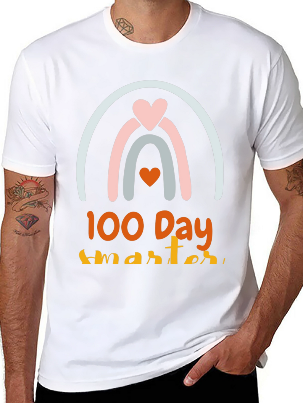 100 Days Smarter Rainbow Tee