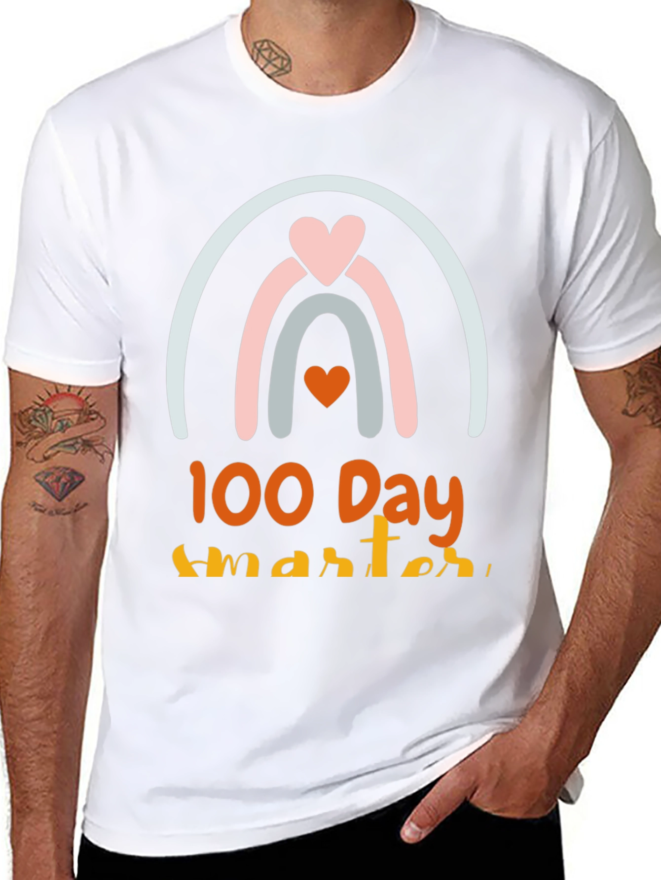 100 Days Smarter Rainbow Tee