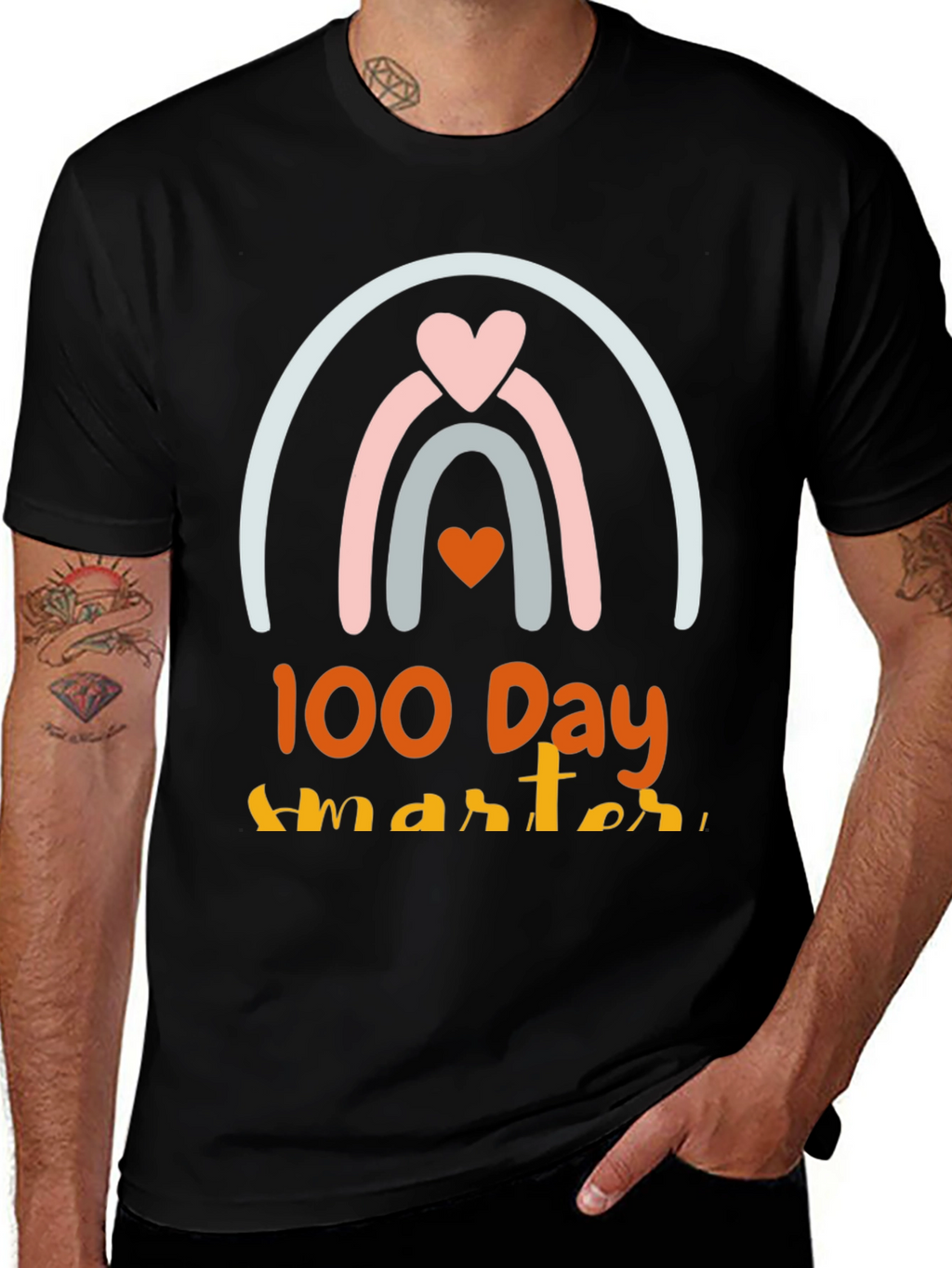 100 Days Smarter Rainbow Tee