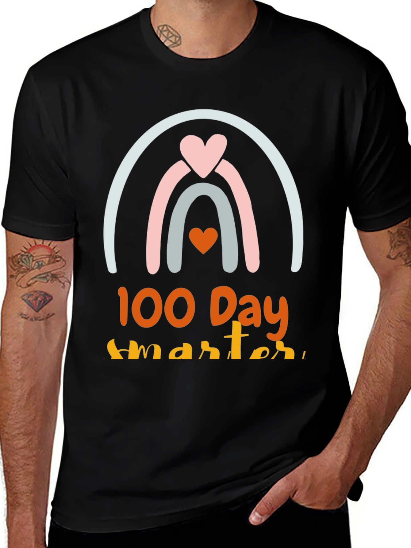 100 Days Smarter Rainbow Tee