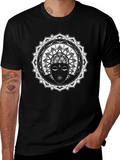 Mandala Buddha Graphic T-Shirt - Black