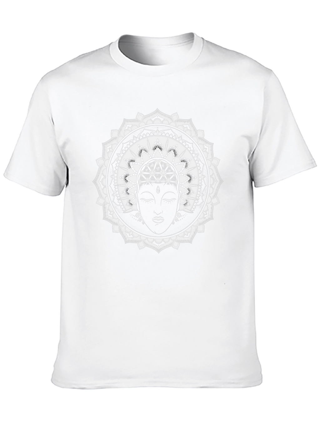 Mandala Buddha Graphic T-Shirt - Black