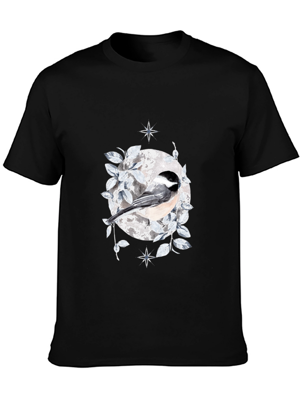 Chickadee Moon T-Shirt - Nature Inspired Design