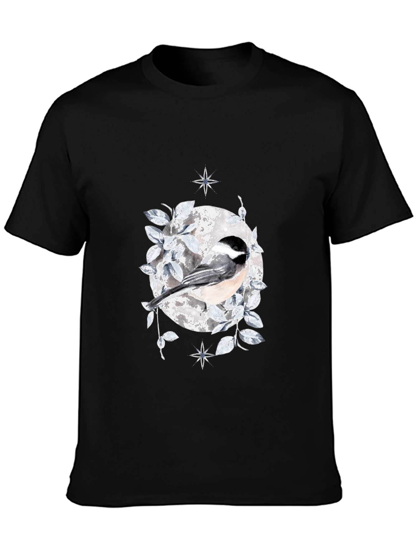 Chickadee Moon T-Shirt - Nature Inspired Design