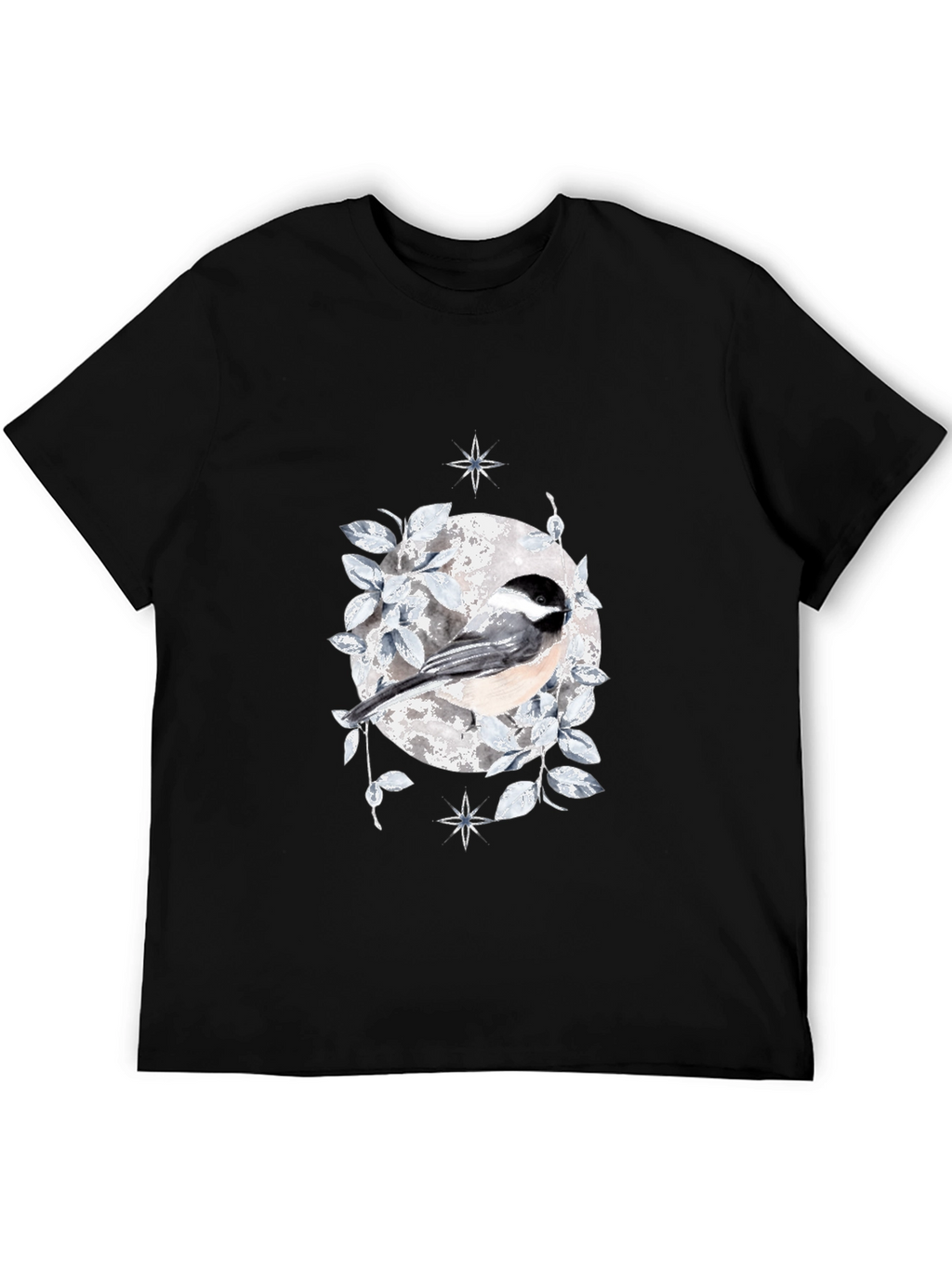 Chickadee Moon T-Shirt - Nature Inspired Design