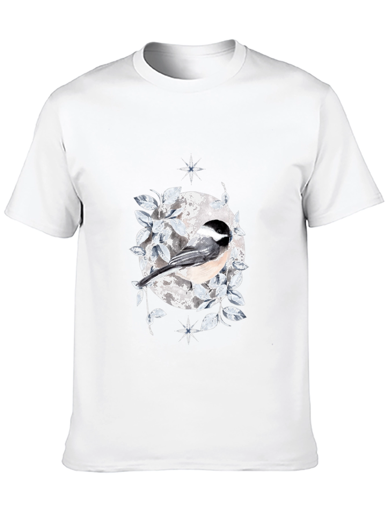 Chickadee Moon T-Shirt - Nature Inspired Design
