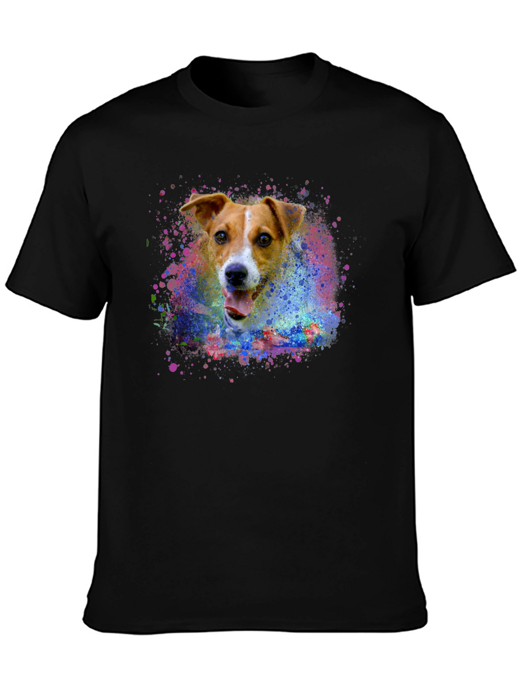 Dog Paint Splatter T-Shirt - Unique Graphic Tee