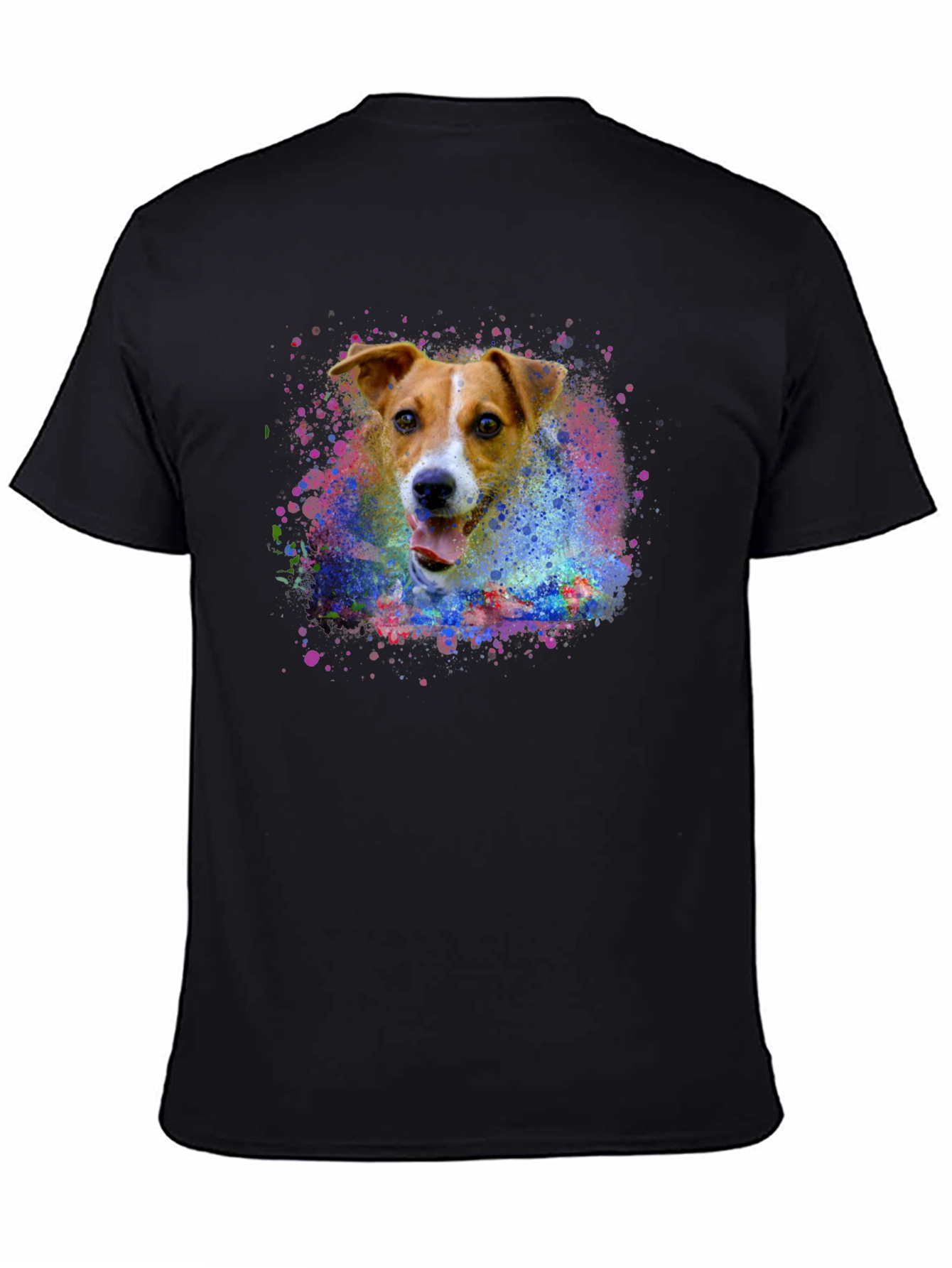 Dog Paint Splatter T-Shirt - Unique Graphic Tee