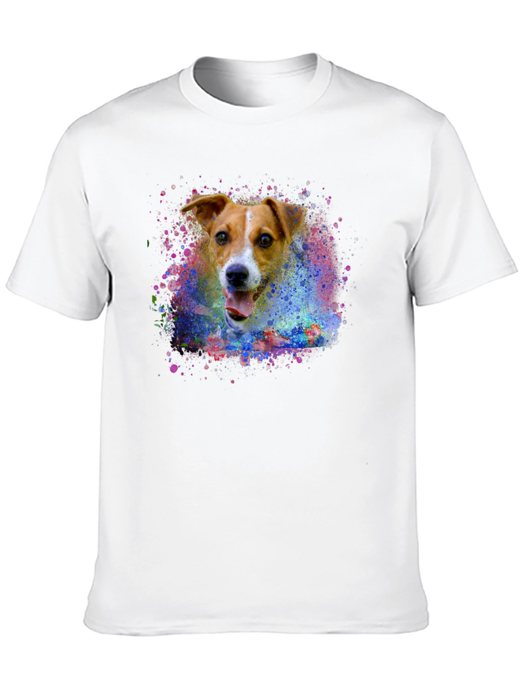 Dog Paint Splatter T-Shirt - Unique Graphic Tee