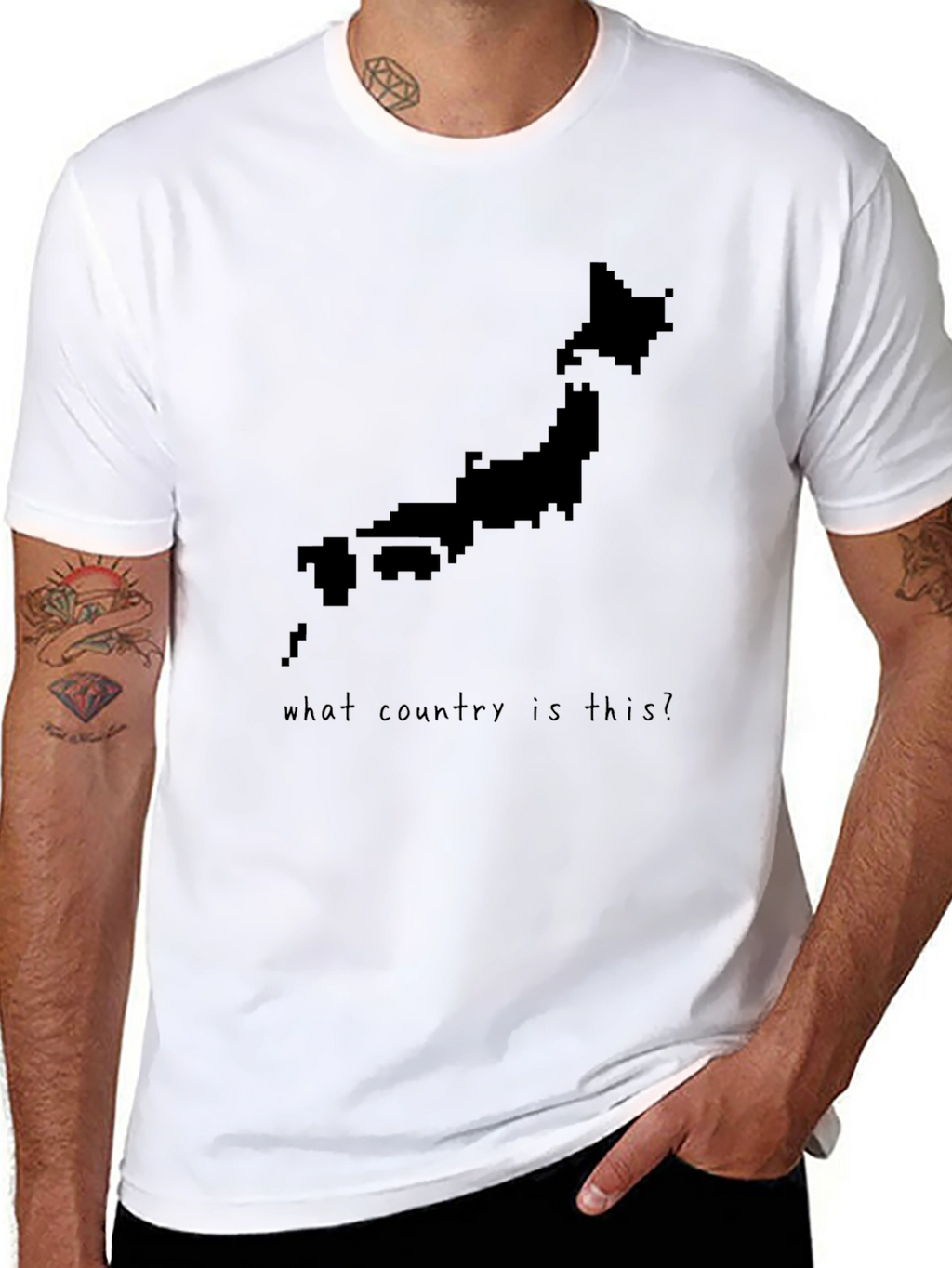 Japan Map Pixel Art T-Shirt -  Country Lover Tee